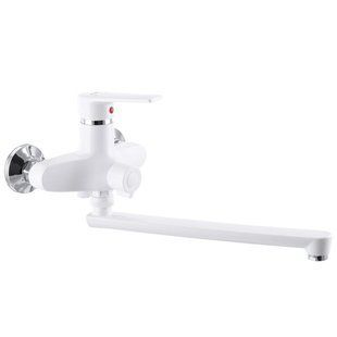 Змішувач для ванни PLAMIX Oscar-006 EURO Білий (без шланга та лійки) (PM0599) PM0599 фото