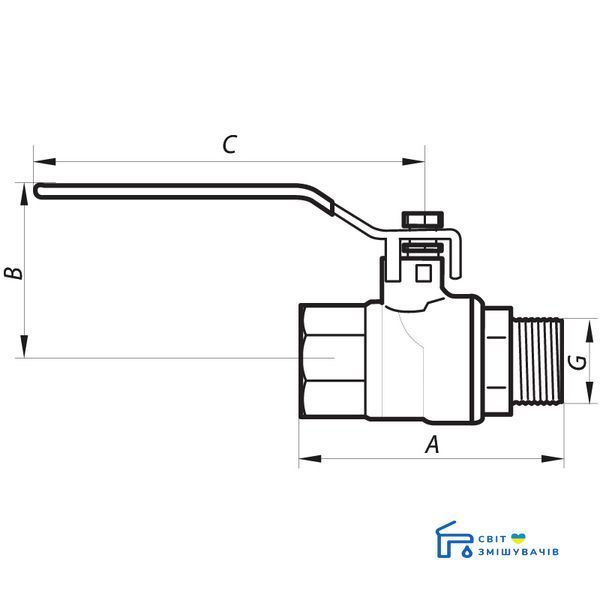 Кульковий кран 3/4" GSHR GAS (NF.622) NOLF (NF2937) NF2937 фото