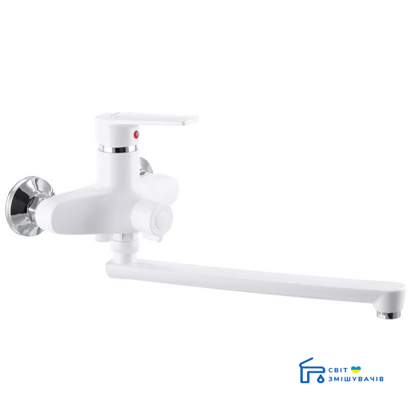 Смеситель для ванны PLAMIX Oscar-006 EURO Белый (без шланга и лейки) (PM0599) PM0599 фото