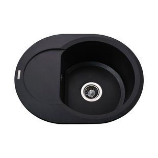Гранитная мойка Globus Lux MORAINE черный 600х470мм-А0001 22429gser фото