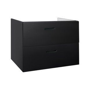 Qtap Tern Тумба підвісна, з 2 ящиками 1000х580х500 мм Matt Black SD00051000 фото