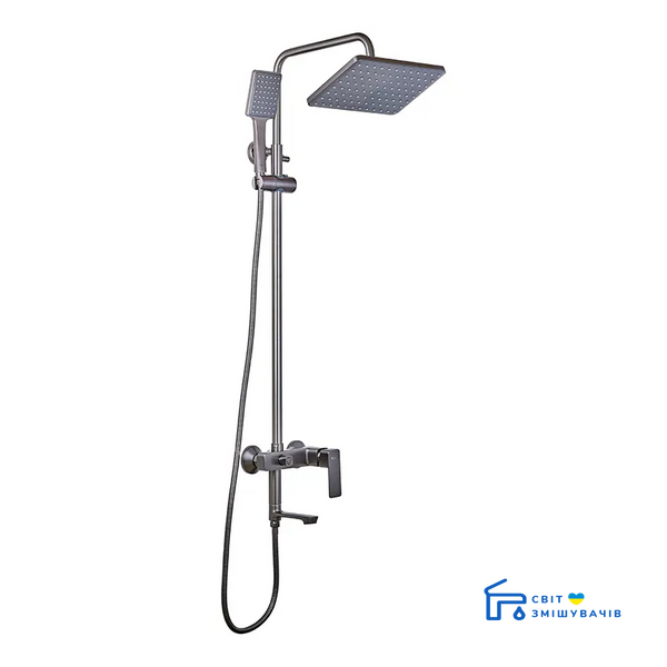 Душевая колонна со смесителем Haiba Kubus 009-J Graphite (HB4005) HB4005 фото