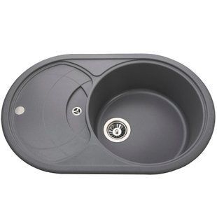 Гранитная мойка Globus Lux LUISE серый металлик 780х500мм-А0003 8543gser фото
