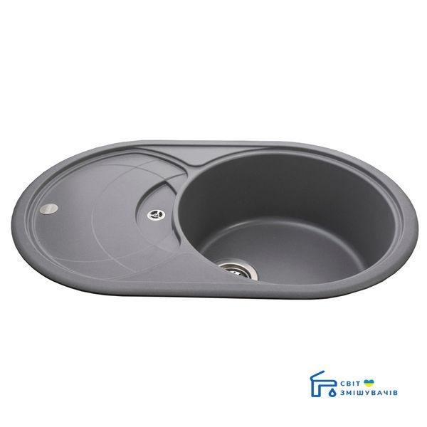 Гранитная мойка Globus Lux LUISE серый металлик 780х500мм-А0003 8543gser фото