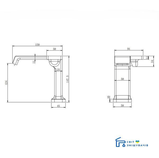 Змішувач для умивальника Mixxus Premium Terra 001 (NUT) Graphite (колір графіт) (MI8383) MI8383 фото