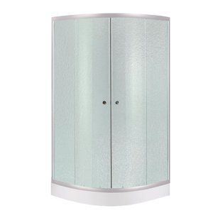 Набор Lidz душевая кабина Latwa SC90x90.SAT.LOW.FR, стекло Frost 4 мм + поддон Kupala SD00048620 фото