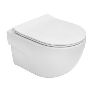 MERIDIAN Rimless унитаз подвесной 48см, CPT, с сиденьем Slim Urea/Duroplast, с системой плавного опускания A34H242000 фото