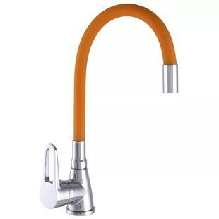 Змішувач для кухні WEZER SOP4-R045-ORANGE з гнучким виливом, помаранчевий SOP4-R045-ORANGE фото