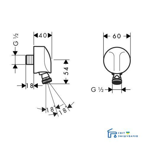 Шланговое подсоединение Hansgrohe Fixfit E 27505000 27505000 фото