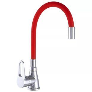 Змішувач для кухні WEZER SOP4-R045-RED з гнучким виливом, червоний SOP4-R045-RED фото