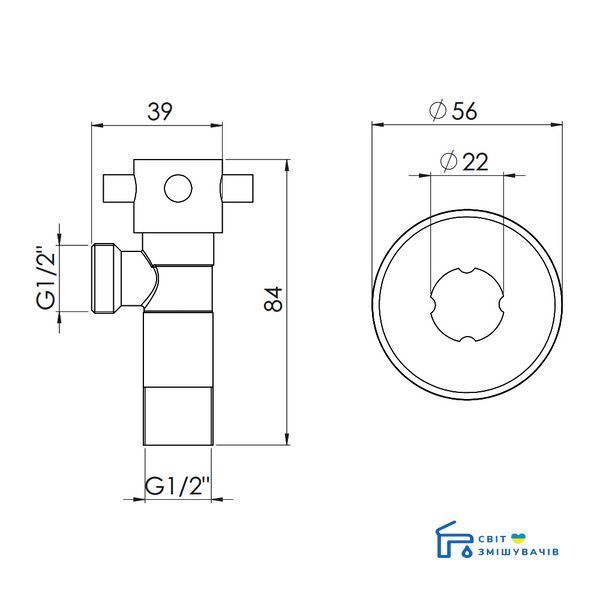 Кран приладовий SD Forte 1/2" ручка "хрест" SF3451515 SD00023056 фото