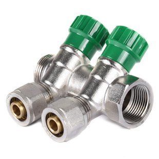 Коллектор вентильный с фитингом KOER KR.1123-2 3/4&rdquo;x2 WAYS (KR2829) KR2829 фото