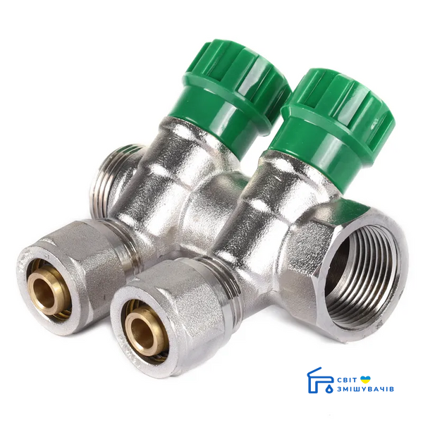 Колектор вентильний з фітингом KOER KR.1123-2 3/4&rdquo;x2 WAYS (KR2829) KR2829 фото