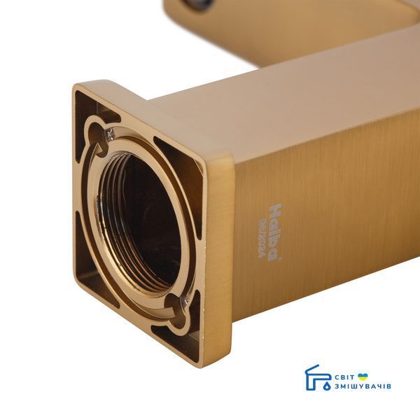 Смеситель для умывальника Haiba KANT 001 BRUSHED GOLD (HB9605) HB9605 фото