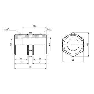 Ніпель подовжений SD Forte 1/2" SF35815L SD00032928 фото