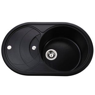 Гранитная мойка Globus Lux LUISE черный 780х500мм-А0002 11608gser фото