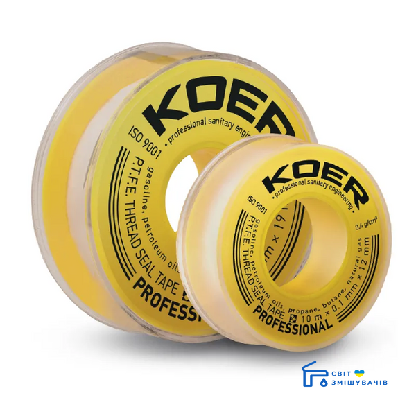 ФУМ лента для газа KOER ST-12 10M*0.1mm*12mm (KR2809) KR2809 фото