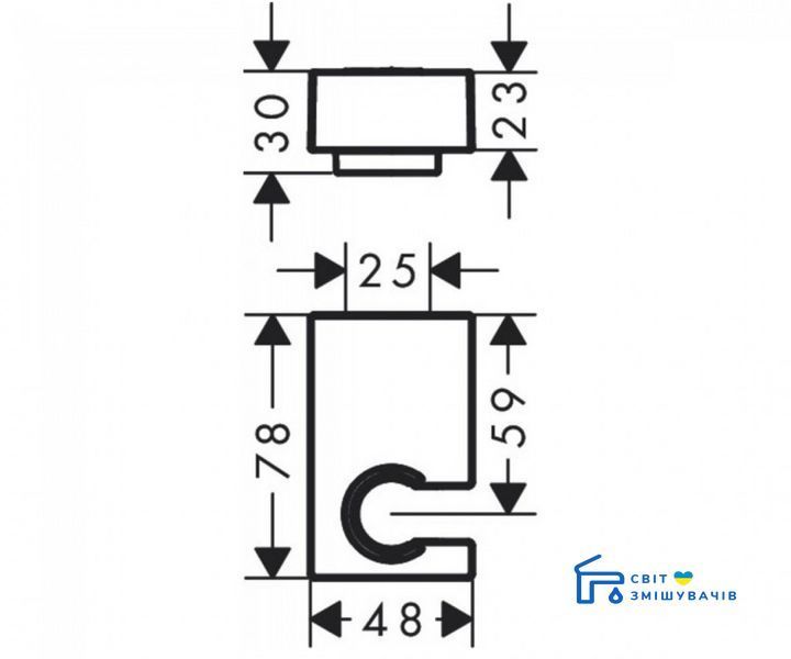 Тримач душу Hansgrohe Porter E (28387000) 28387000 фото