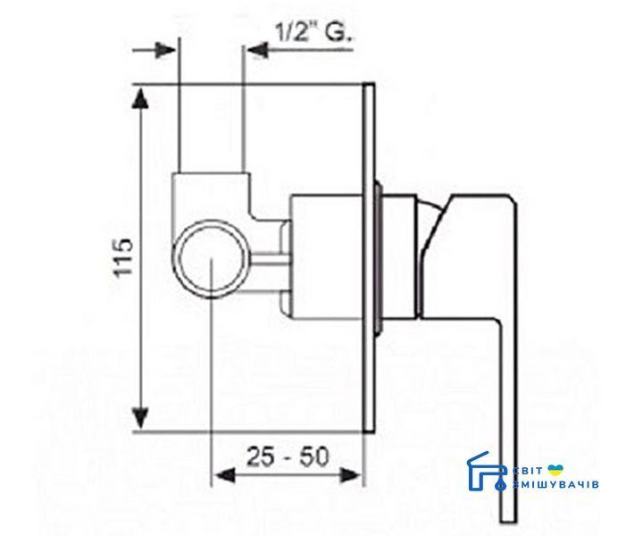 Смеситель для душа EMMEVI NEFFER BIO77009 BIO77009 фото