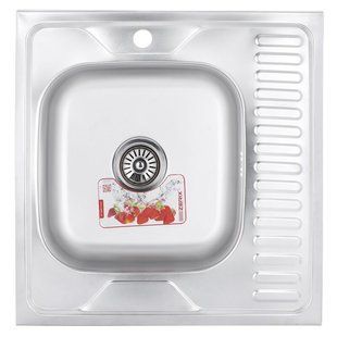Мойка кухонная ZERIX Z6060L-06-160E (satin) (ZM0568) ZM0568 фото