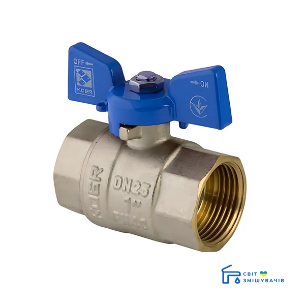 Кран кульовий KOER 1" ГГБ (KR.217.B) синій (KR2718) KR2718 фото