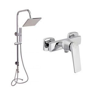 Набір Qtap 2 в 1 Vlasta для душу з душовою стійкою (QTVLA4028102C + QT1001CRM) Chrome SD00052203 фото