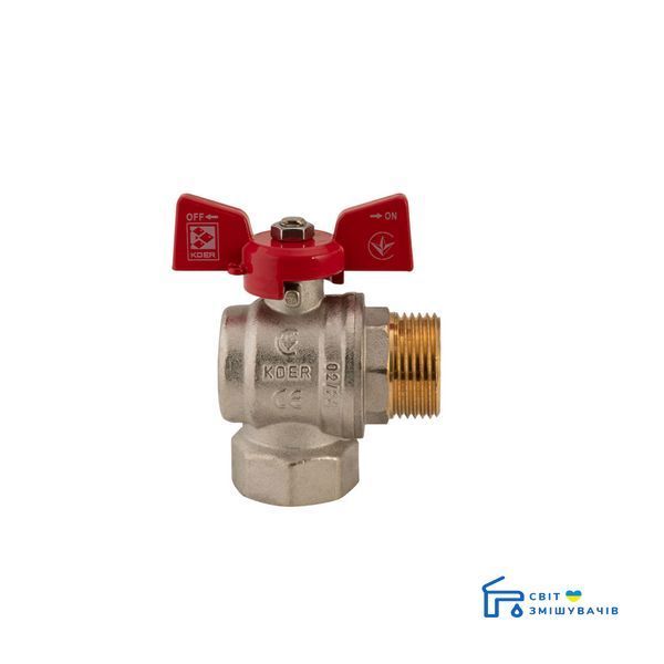 Кран шаровый KOER 1" ГШБ угловой (KR.208) (KR2807) KR2807 фото