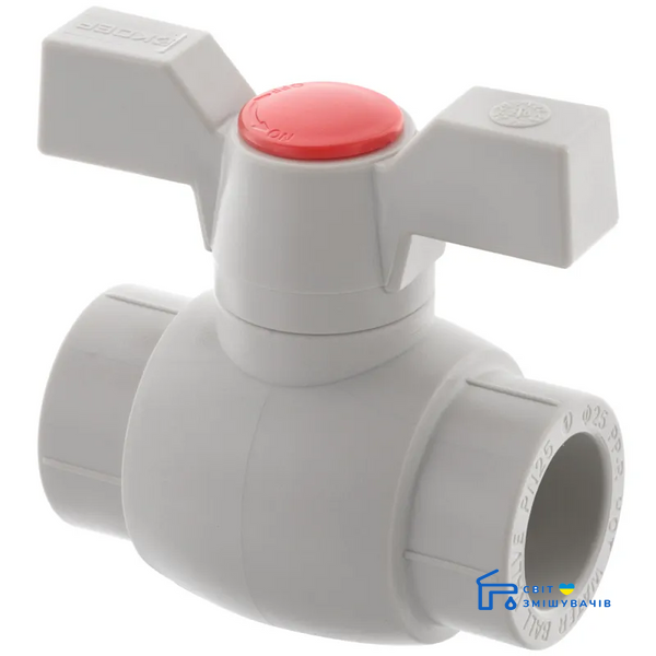 Кран кульовий PPR КШ KOER (метелик) для гарячої води 25 (KOER K0182.PRO) (KP0235) KP0235 фото