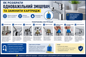 Как разобрать однорычажный смеситель и заменить картридж фото