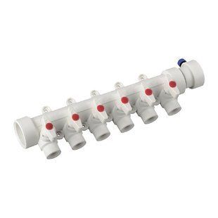 Колектор 6-way із кульовими кранами (40x20) PPR KOER K0173.PRO (KP0223) KP0223 фото