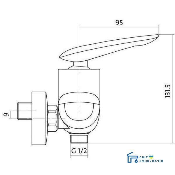 Змішувач для душу MAYO S951-038 12484gser фото