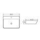 Умивальник накладний керамічний Mixxus Premium Bevel-0202 з переливом 560x415x125mm (MP6481) MP6481 фото 2