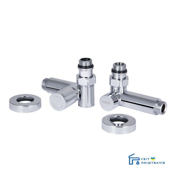 Комплект кранів SD Forte 1/2" НР для рушникосушарки кутовий SF395W15HE SD00046629 фото