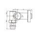 Комплект кранів SD Forte 1/2" НР для рушникосушарки кутовий SF395W15HE SD00046629 фото 4