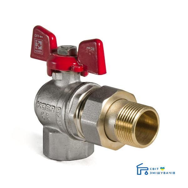 Кран с американкой 1" (KOER KR.228) угловой (KR0149) KR0149 фото