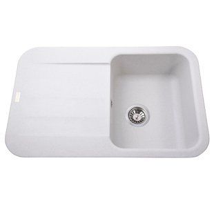Гранитная мойка Globus Lux OBER жемчужный 780х500мм 22414gser фото