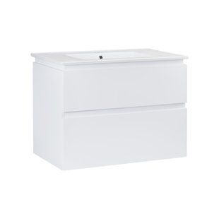 Комплект Qtap Albatross 810х725х460 White тумба підвісна + раковина врізна QT0172TP800D3080CW SD00044931 фото