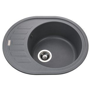 Гранитная мойка Globus Lux ARNO серый металлик 620х500 20965gser фото