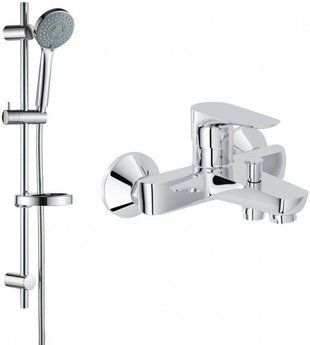 Душовий гарнітур IMPRESE Modus t03800101SR із змішувачем для ванни f03208201SR f04008201MD фото