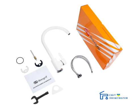 Смеситель для кухни IBERGRIF M22118W (цв. белый матовый) IB0079 IB0079 фото