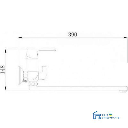 Змішувач для ванни MIXXEN Конкорд MXKL1202W MXKL1202W фото