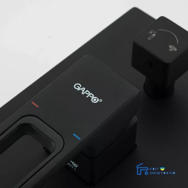 Вбудована душова система GAPPO G7117-6, вилив - перемикач на лійку, 3-функції, чорний G7117-6 фото