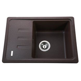 Гранитная мойка Globus Lux MONO коричневый 620х435мм-А0006 22452gser фото