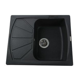Гранітне миття Globus Lux TANA чорний металік 610х500мм-А0001 6135gser фото