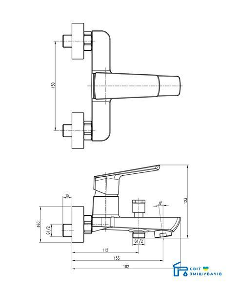 Змішувач для ванни TOPAZ LEXI TL 21101-H57-W 19554gser фото