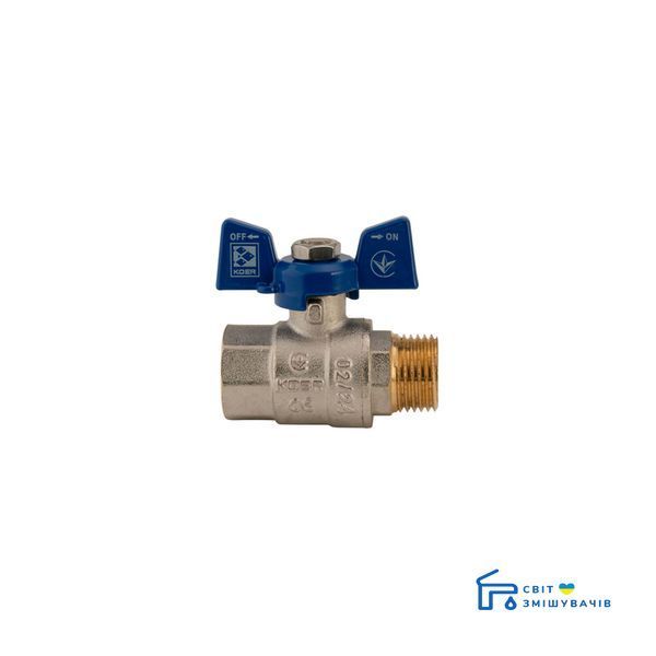 Кран кульовий KOER 1/2" ГШБ (KR.218.B) синій (KR2722) KR2722 фото
