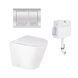 Комплект: Qtap Swan унітаз підлоговий Rimless QT16223178W + Nest комплект інсталяції 2в1 (квадратна клавіша Chrome) QT0122490S4Q1 + QT0111M06028CRM SD00052190 фото 3