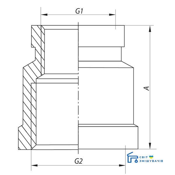 Редуктор 1-1/4"x2" KOER KF.C1220 (KF0026) KF0026 фото