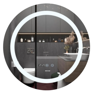 Дзеркало Mixxus PLAIN MC02-80-CASE з Led Touch, Anti-fog, димером, регулятором яскравості, годинником (MI71 MI7158 фото