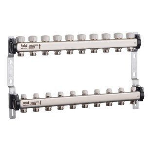 Коллектор с термостатическими и запорными клапанами Roho R805-10 - 1"х 10 вых. (RO0064) RO0064 фото